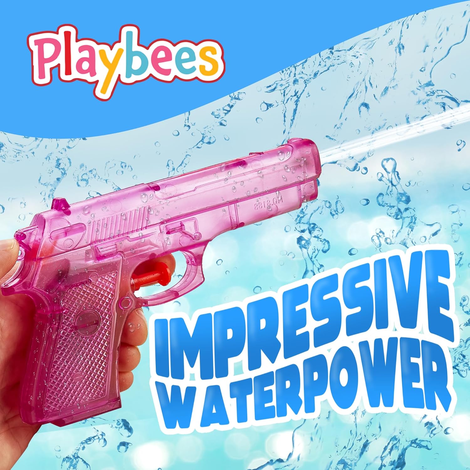 Water Blasters - 6 Inch - 24 Pack - Assorted Colors - Soaker Squirt Summer Shooter Toys for Swimming Pool, Beach, Water Fighting Toy, Pool Party Beach Games for Boys, Girls, Adults