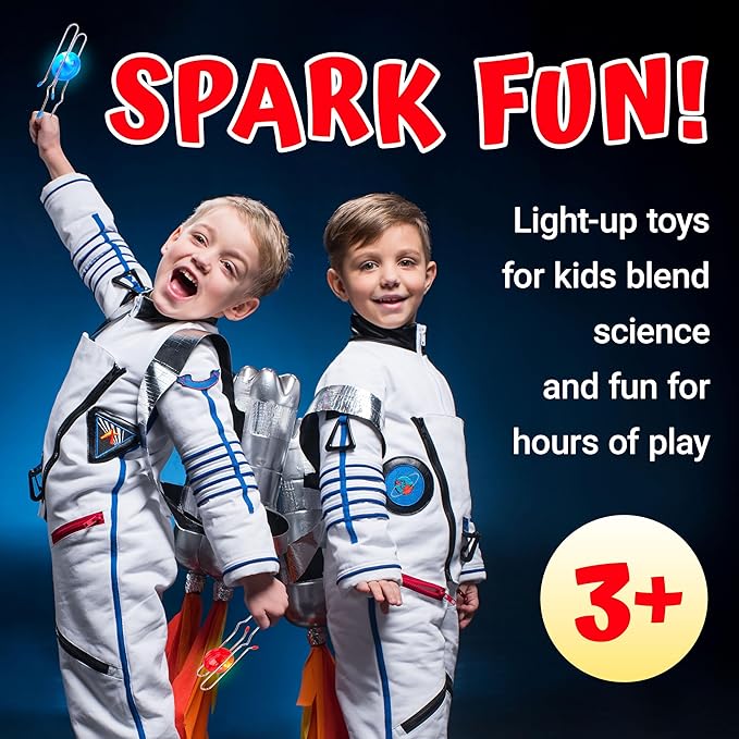 Playbees Light Up Gyro Wheels Classic Vintage Trick Yoyo Retro Rail Twister, Twirler, Mesmerizing Spinning Lighting Effects Sensory Fidget Toys, Christmas Stocking Stuffers, Nostalgia Gifts (2 Pack)