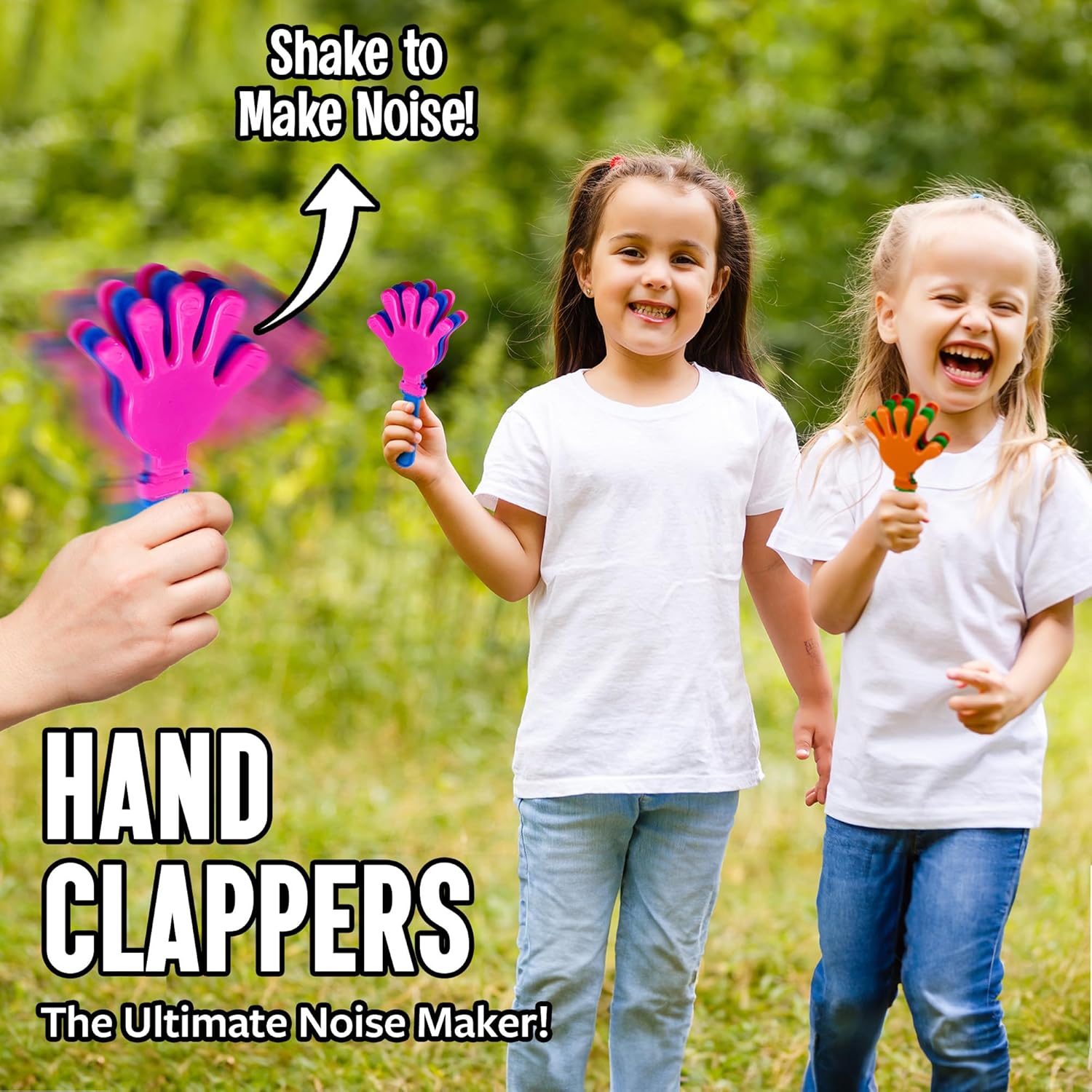 Colorful Hand Clappers - 24 Pack - 7" Noisemakers for Ultimate Party Fun - Sporting Spectacles, Birthday Extravaganzas, and Graduation Celebrations