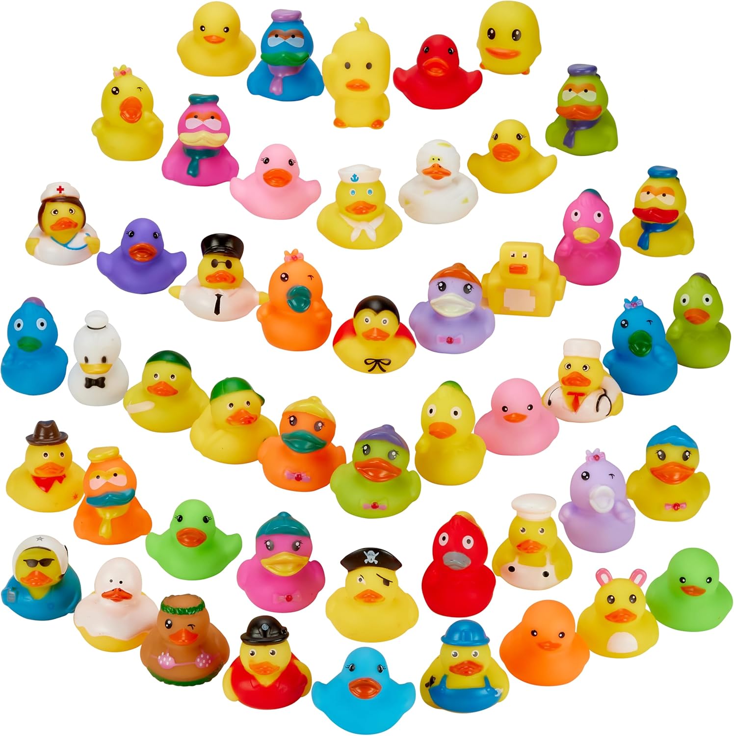 Playbees Rubber Ducks in Bulk 25 Pack Assortment Duckies Kids Baby Bath Shower Toys Jeep Ducking Floater Summer Beach Pool Activity Baby Showers Accessories Classroom Incentives - Mix Style 3