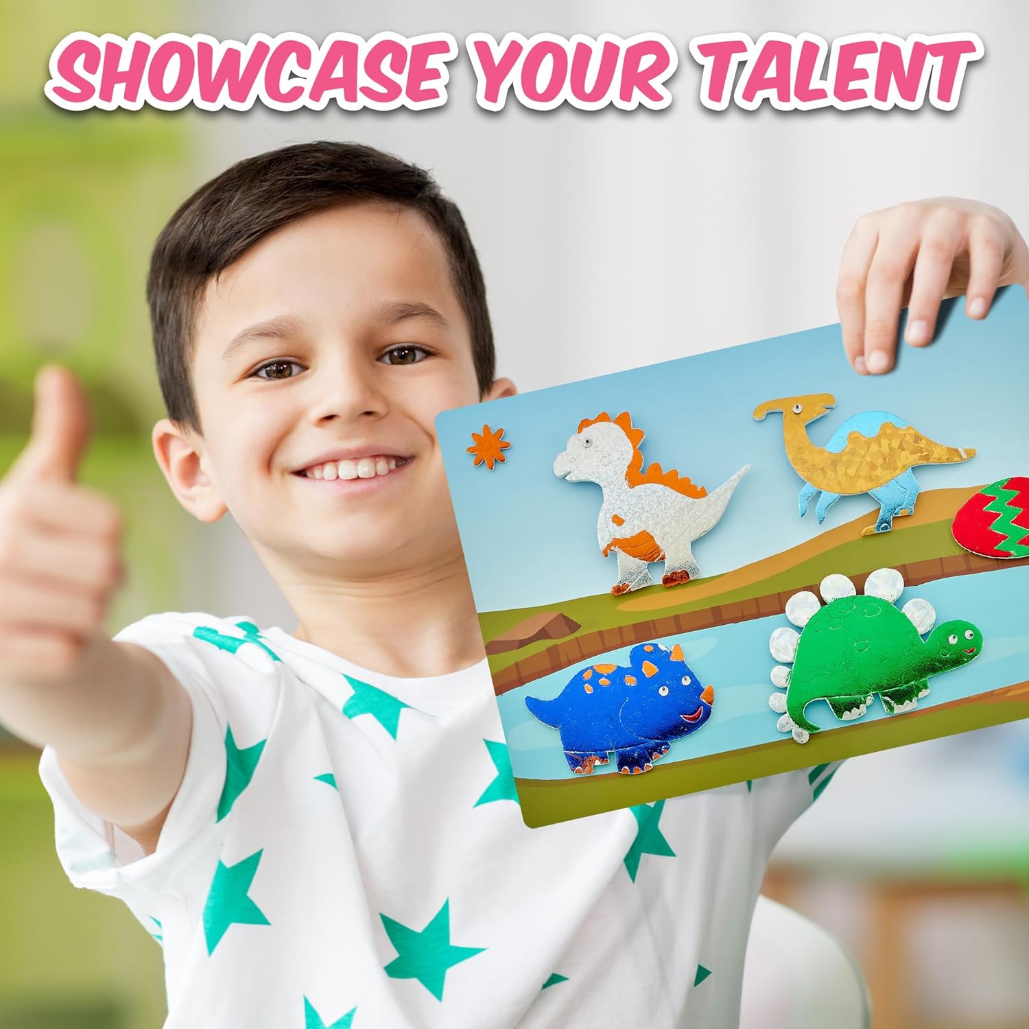 Playbees Foil Art Kit Superheroes - Preschool Arts and Crafts Kit for Kids- No Mess Art for Boys & Girls Ages 4, 5, 6, 7, 8, 9 Years Old - DIY Creative Activity - Art & Craft Activity