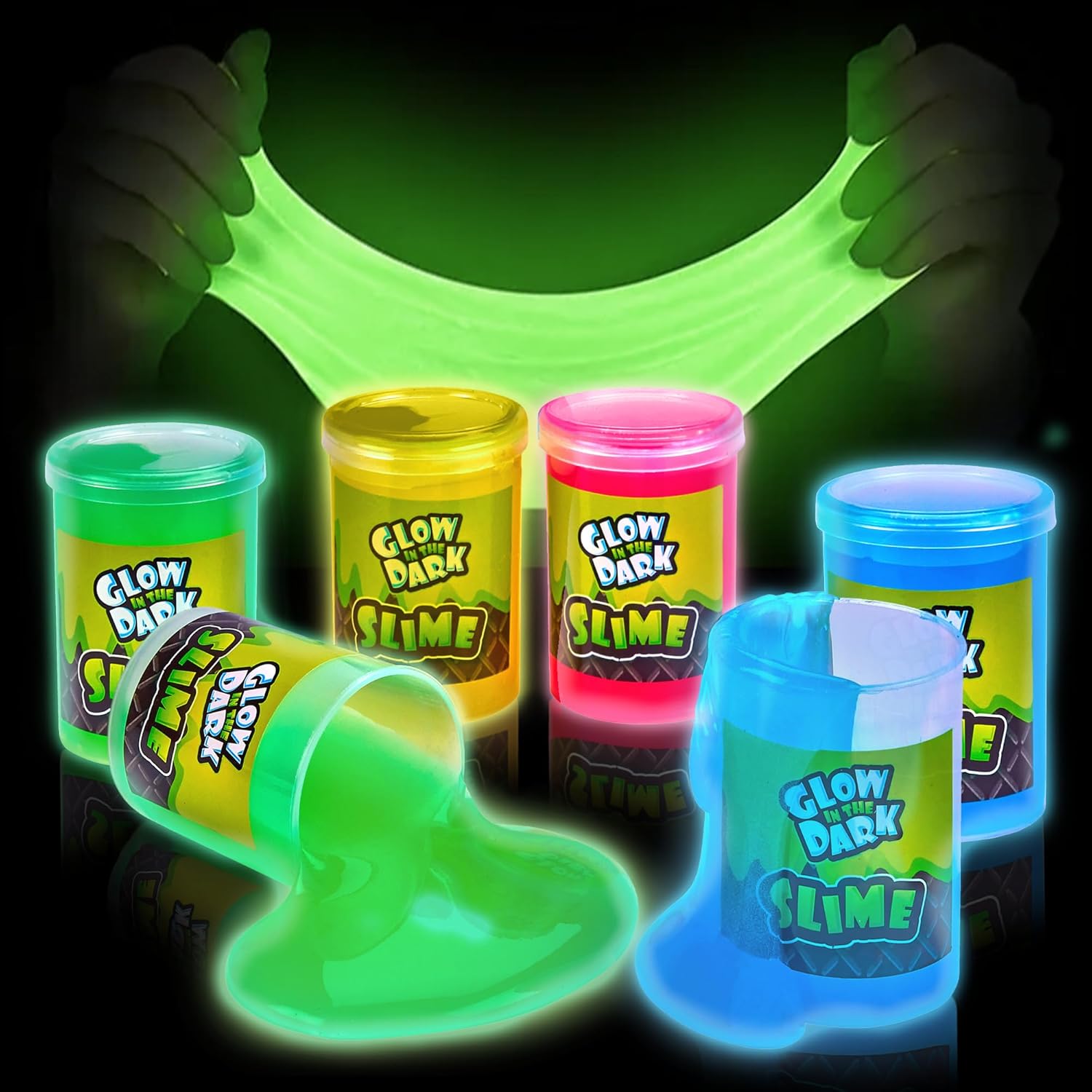 Playbees Glow in The Dark Slime – 12 Pack Neon Party Favors for Kids, Sensory Toy for Boys & Girls Ages 5+, Non-Toxic, Stretchy, Gooey Fun – Birthday, Halloween, Classroom & Treat Bags Visit the Play (Copy)