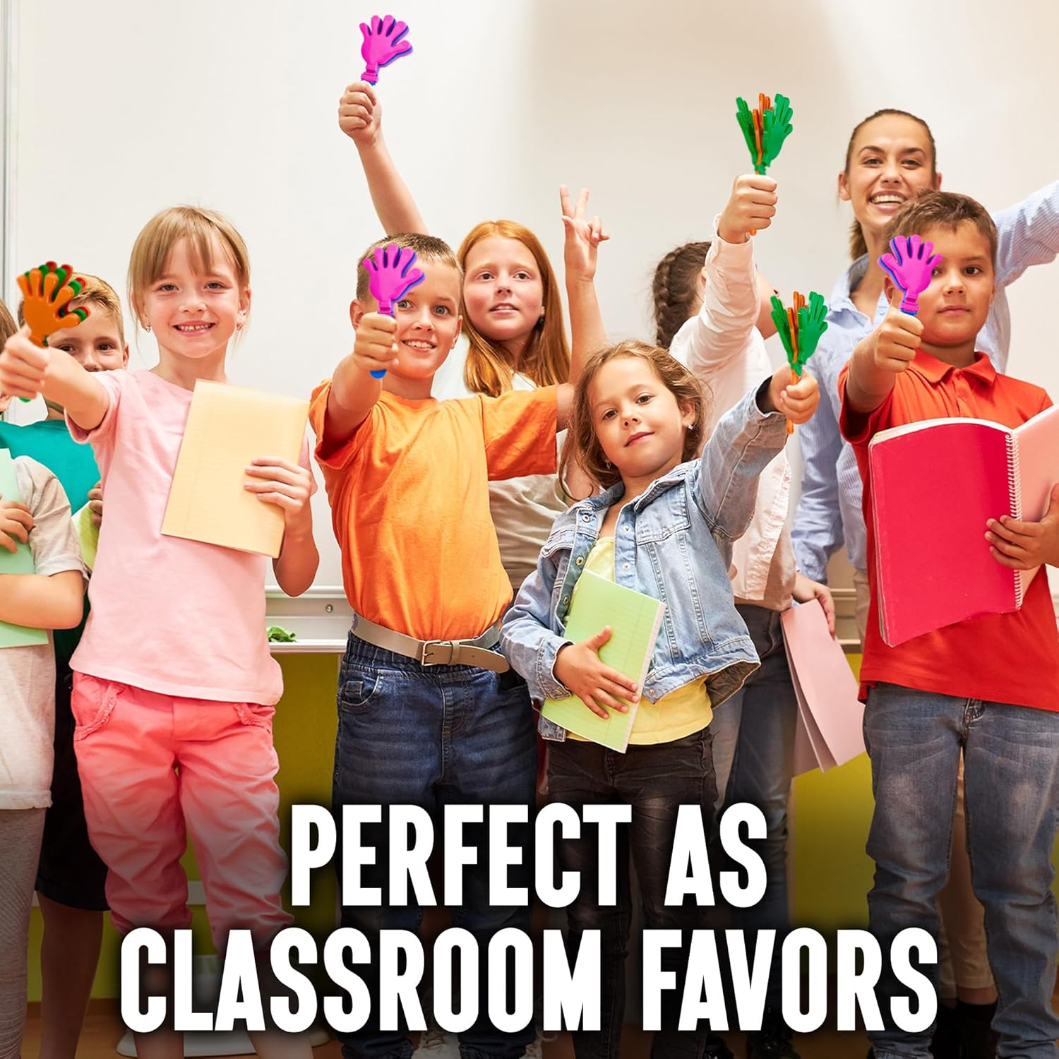 Colorful Hand Clappers - 24 Pack - 7