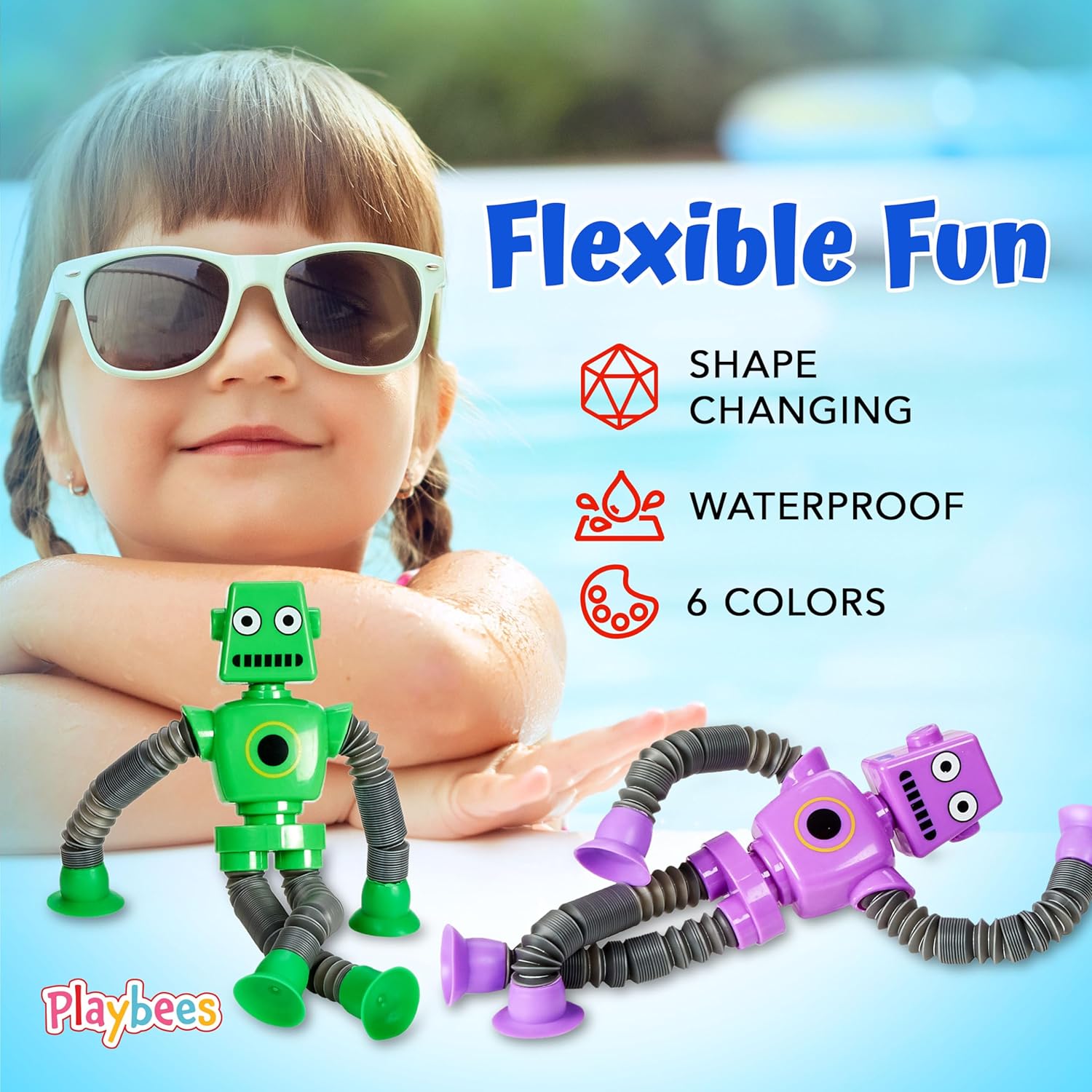 Telescopic Suction Cup Robot Toys 12-Pack Shape Changing Educational Fidget Toys Sensory Toys ADHD Autistic Stimulating Creative Learning Pop Tubes - Robot Party Favors