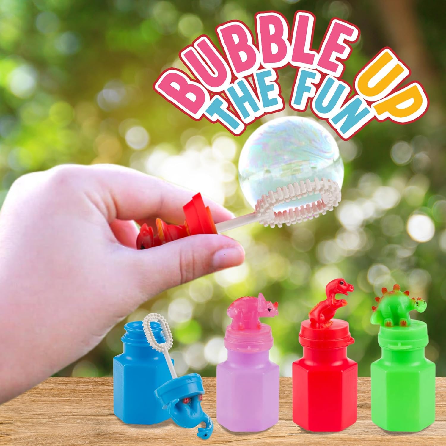 Playbees Dinosaur Bubbles Bottles Assorted Dinosaur Party Favor Bubbles with Wands for Kids Birthday Parties, Fun Party Goodie Bag Stuffer Toy for Kids Boys Girls Age 3 4 5 6 7 8 (12 Pack)