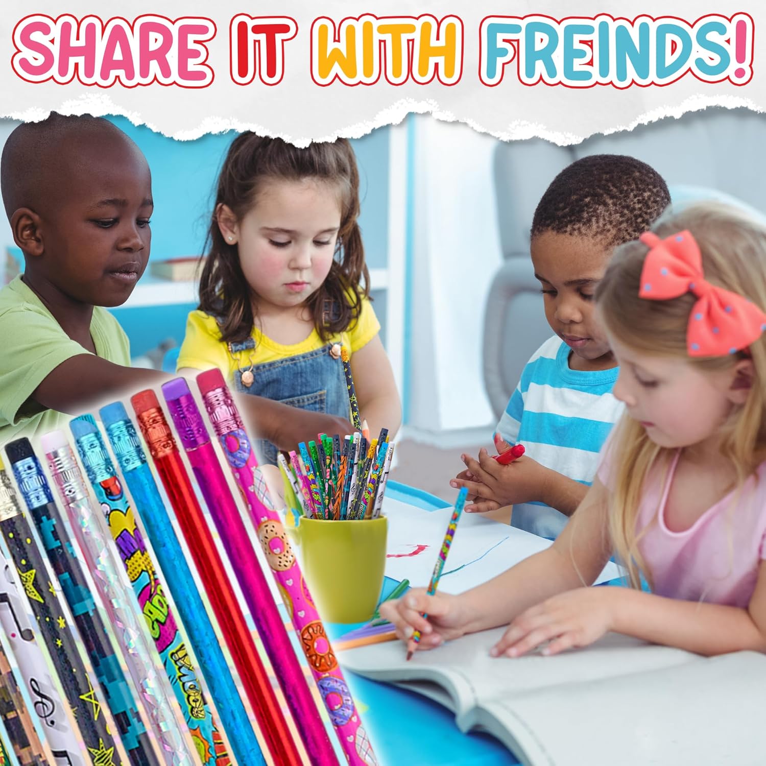 Playbees Premium HB #2 Pencils – Pre-Sharpened Wood Pencils for Writing, Drawing & School – Break-Resistant Graphite, Comfortable Grip – Bulk Pack for Office, Classroom & Home Use