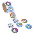 Unicorn Emoticon Sticker Rolls - 1.5 Inch Decal Stickers - 100 Pcs - Reward Stickers - Unicorn Party Supplies - Mailing Seal Sticker