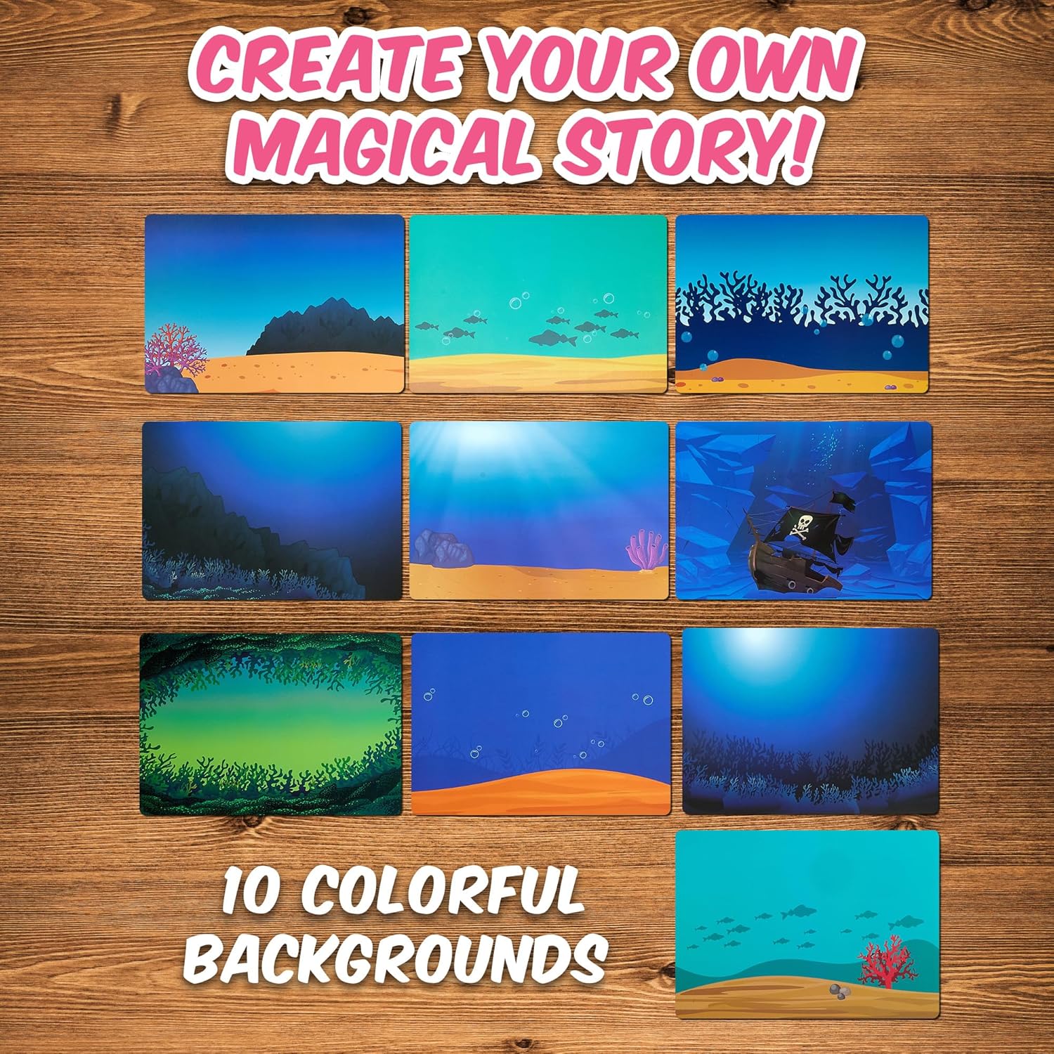 Playbees Press and Peel Foil Kit Sea Animals - Preschool Arts and Crafts Kit for Kids- No Mess Art for Boys & Girls Ages 4, 5, 6, 7, 8, 9 Years Old - DIY Creative Activity - Art & Craft Activity