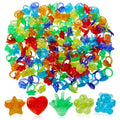 Glitter Plastic Toy Rings, Bulk Cupcake Toppers & Pinata Fillers, 144 Pack