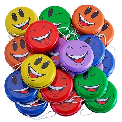 Metal Smile Face Yo-Yos 24PK