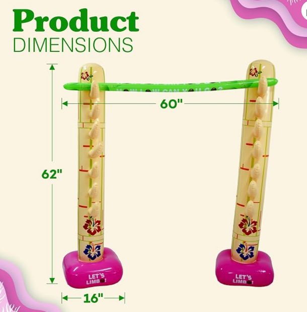 Inflatable Limbo Game - Tropical