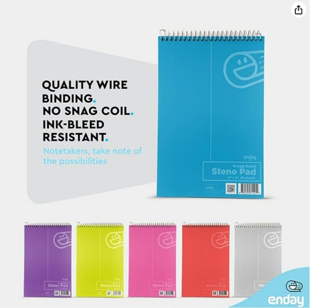 Steno Pads 6x9 - 3PK