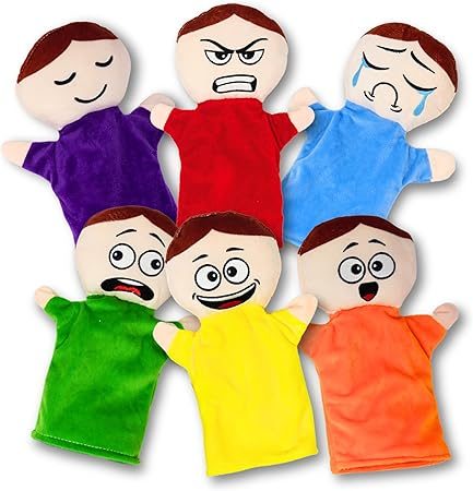 Feelings Hand Puppets - 6PK