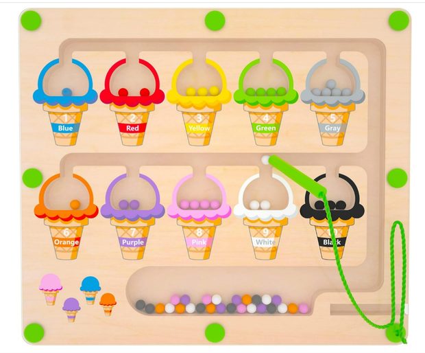 Magnetic Number Maze - Ice Cream