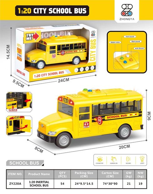 Light Up School Bus Toy
