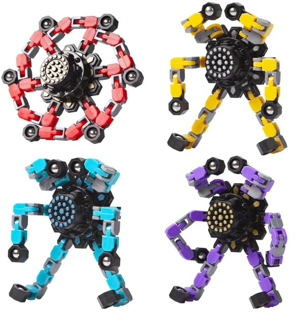 Transformable Fidget Spinners - 4PK