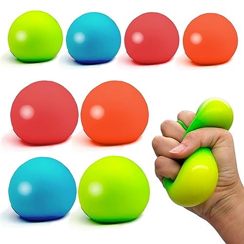Sensory Bounce Ball - 8 Pack - 2 Inch Assorted Colorful Bouncy Balls